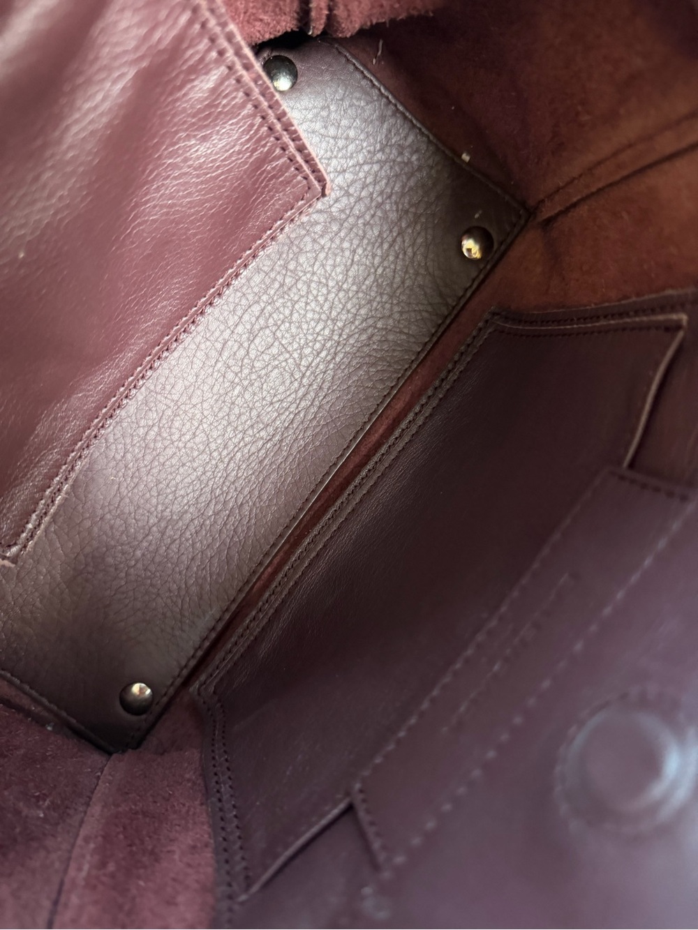 Balenciaga Papier Mini A4 Tote Burgundy Leather Crossbody - Picture 12 of 15